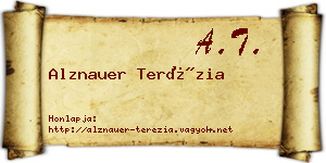 Alznauer Terézia névjegykártya